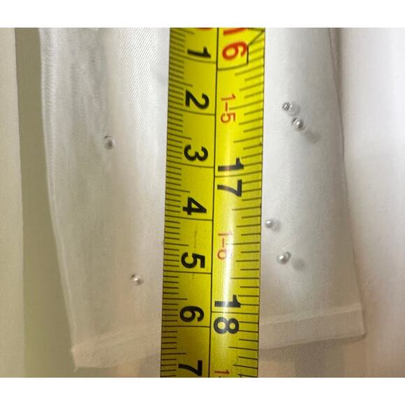 Lulus Size Medium Mesh Beaded Sweetheart Mermaid Maxi Wedding Dress Bridal Elope - Picture 12 of 16